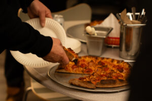 Inside The PZA pizza shop in Denver